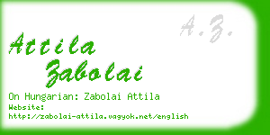 attila zabolai business card